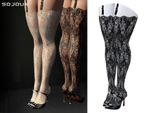 SOJOUR - Ingrida lace stockings - black