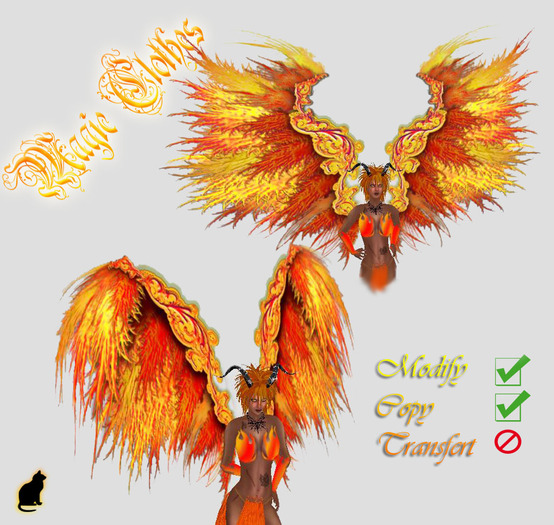 magic clothes wild fire wings