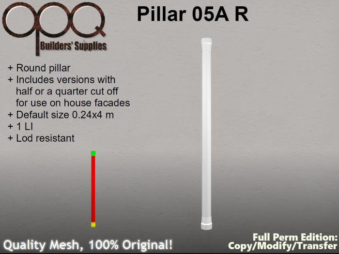 Classic Round Pillar - OPQ Pillar 05A R