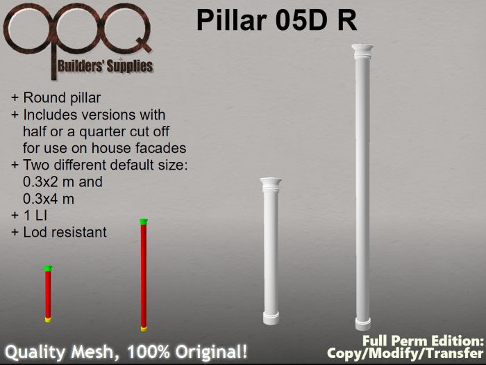 Classic Round Pillar - OPQ Pillar 05D R
