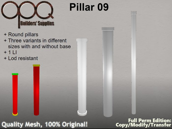Basic Round Pillar - OPQ Pillar 09