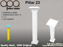 Classic Pedestal or Short Pillar - OPQ Pillar 23