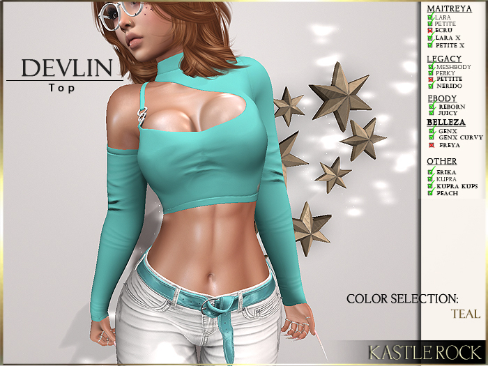 :KR: Devlin Top - Teal