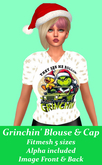 Grinchin' Blouse & Cap