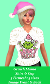 Grinch Mama Blouse & Cap