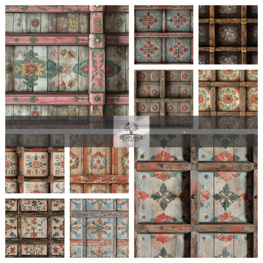 TB - PAINTED FOLK CEILINGS SEAMLESS