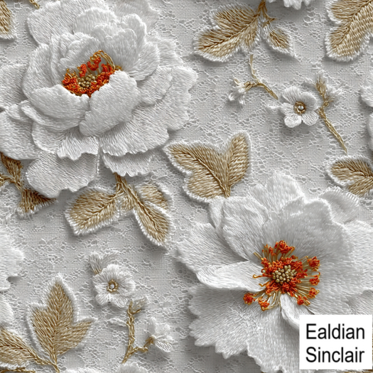 Sculpted Floral Lace Seamless Texture