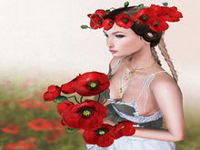 *LODE* Accessory - July Poppy Bouquet [red]