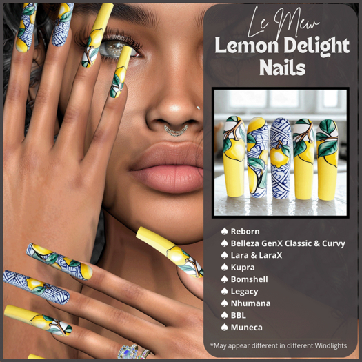..::Le Mew::.. Lemon Delight Nails DEMO