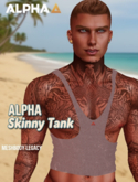 ALPHA Skinny Tank White