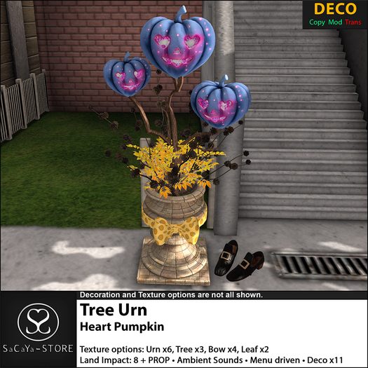 SaCaYa - Tree Urn - Heart Pumpkin