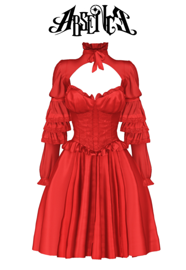 ABSENCE - Lydia Dress & Shrug Red