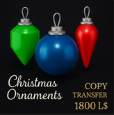 Christmas Ornaments (ADD TO UNPACK) – Full Perm Original Mesh with AO & UV Maps – Holiday Decor Kit
