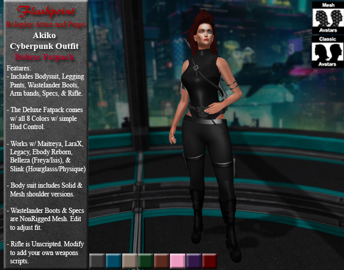 Akiko Cyberpunk Outfit - Deluxe