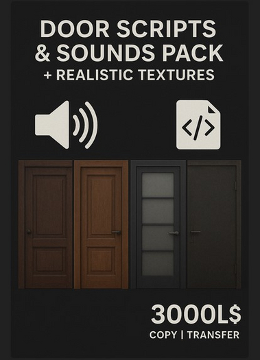 Door Lockable script sound text Object