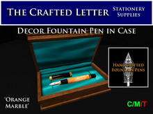 Fountain Pen -Orange Marble