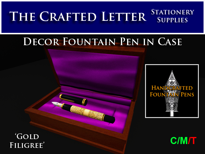 Fountain Pen- Gold Filigree