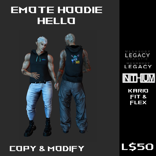 Emote hoodie Hello