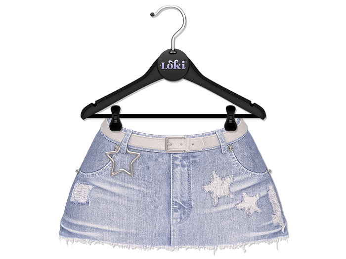 Loki - Astra Denim Skirt - Baby Blue