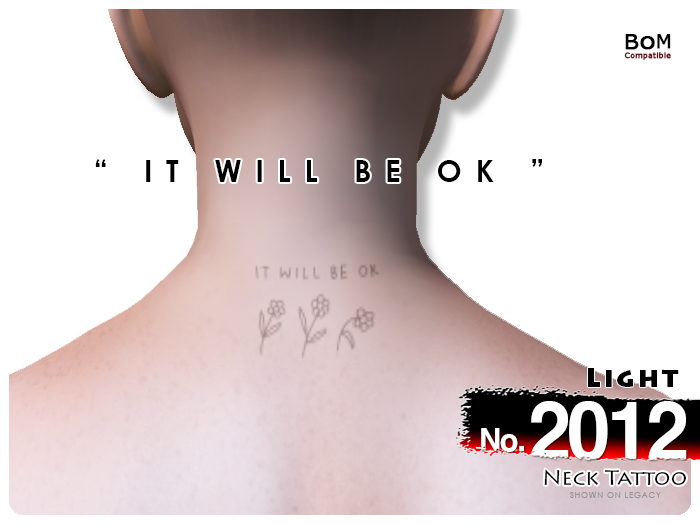 (Neck Tattoo) No.2012 Light