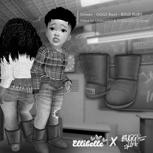 [DEMO] ELLIBELLE  - Toddler - UGGZ -  BOLD RUBY