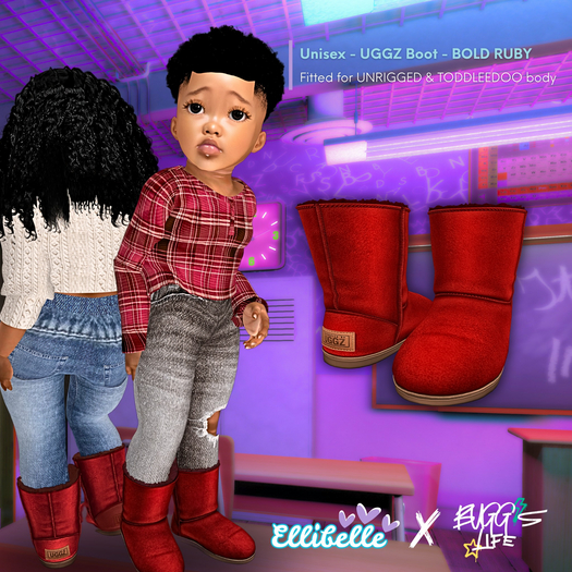 ELLIBELLE  - Toddler - UGGZ -  BOLD RUBY