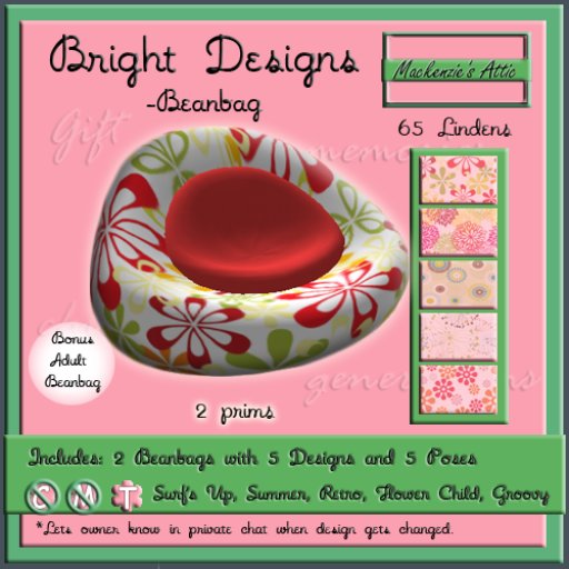 [M.A.] Bright Designs -Beanbag Set  [Boxed]