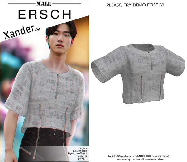 ERSCH - Xander Top -gray-