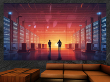 Data Core Wall Canvas – Futuristic Server Room Artwork [70]