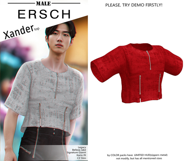 ERSCH - Xander Top -red-