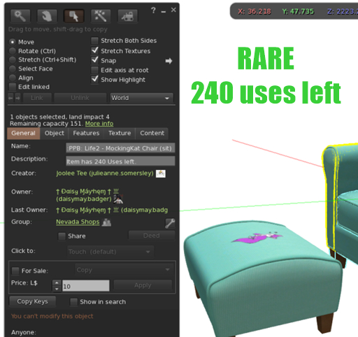 Life2 - MockingKat Chair & Ottoman