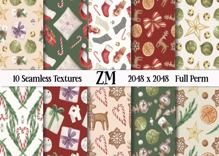 CHRISTMAS PATTERN 15 TEXTURES