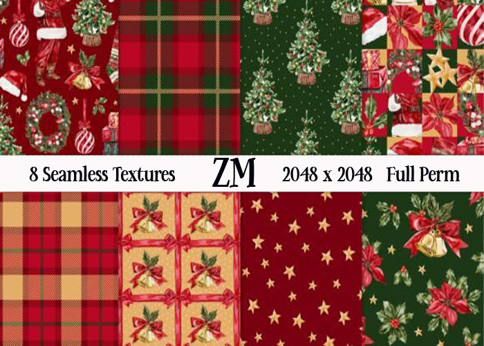 CHRISTMAS PATTERN 4 TEXTURES