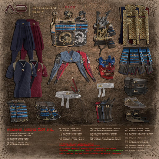 02 [AD] - RARE - SHogun - CHESTPLATE - Silver - LEGACY