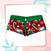 Christmas Denim Shorts