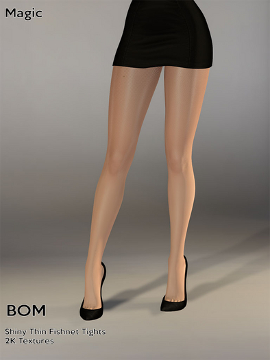 1W-Magic-Shiny Thin Fishnet Tights