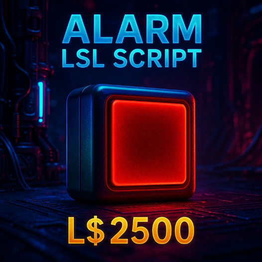 Smart SLT Alarm Script (Copy & Modify) – Set Real Second Life Time Alarms with Menu, Auto Countdown & Color Alerts