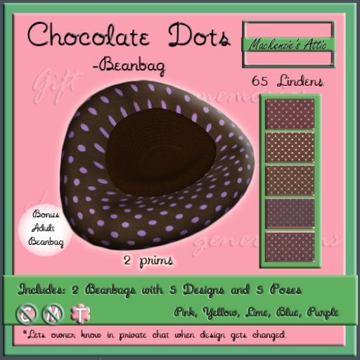 [M.A.] Chocolate Dots -Beanbag Set  [Boxed]