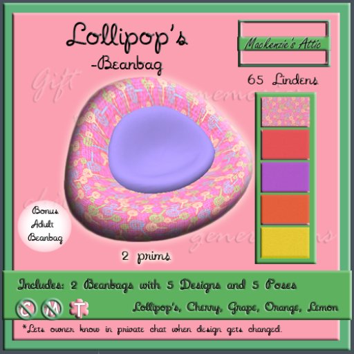 [M.A.] Lollipop -Beanbag Set  [Boxed]