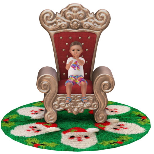 Scripted ZOOBY BABY CHRISTMAS SANTA ELF CHAIR - Red LT GOLD (add)