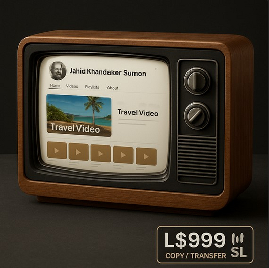 Retro YouTube TV – Full Perm – Stream Style Display Screen – Vintage Multimedia Decor