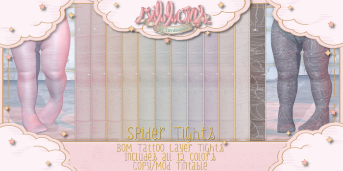 {Ribbons} Spider Tights {Box}