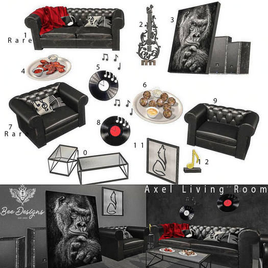 01 Bee Designs Axel Living room RARE