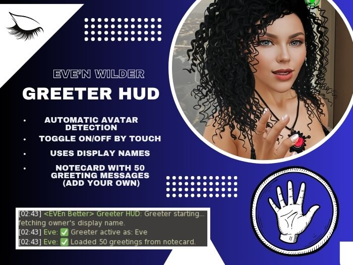 <Eve’n Wilder> Greeter HUD