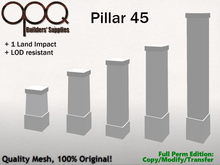 Simple, Sturdy Pillar, Fencepost or Gatepost in Five Sizes - OPQ Pillar 45