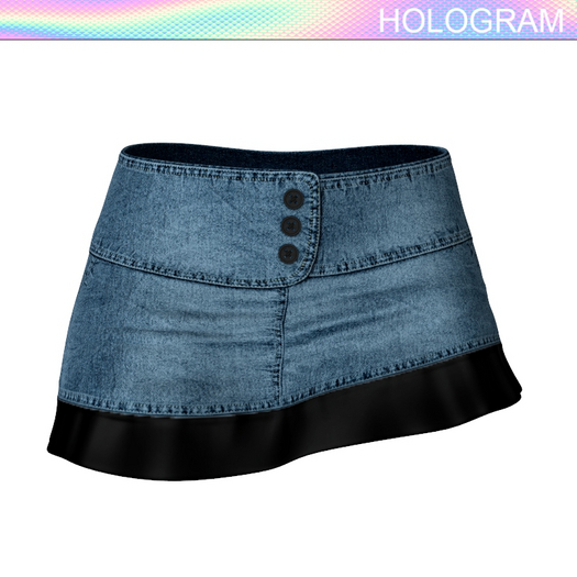 Denim Skirt with Buttons