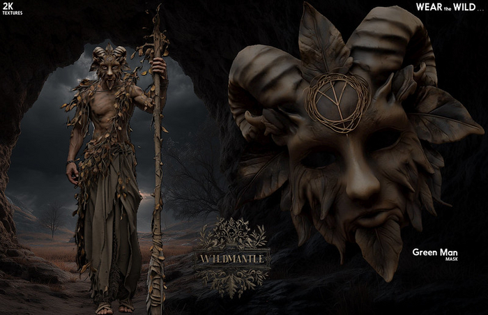 -Birth- 'Wildmantle Masks' - Green Man