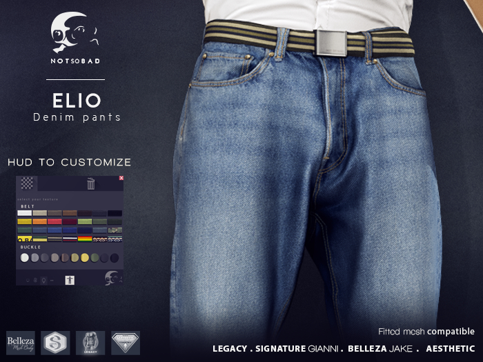 not so bad . mesh . ELIO . STORMY denim pants . jeans