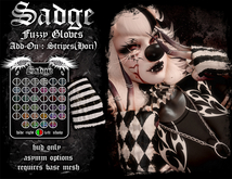 Sadge Fuzzy Gloves Stripes(Hori) ADD-ON PACK