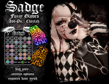 Sadge Fuzzy Gloves Cheetah ADD-ON PACK